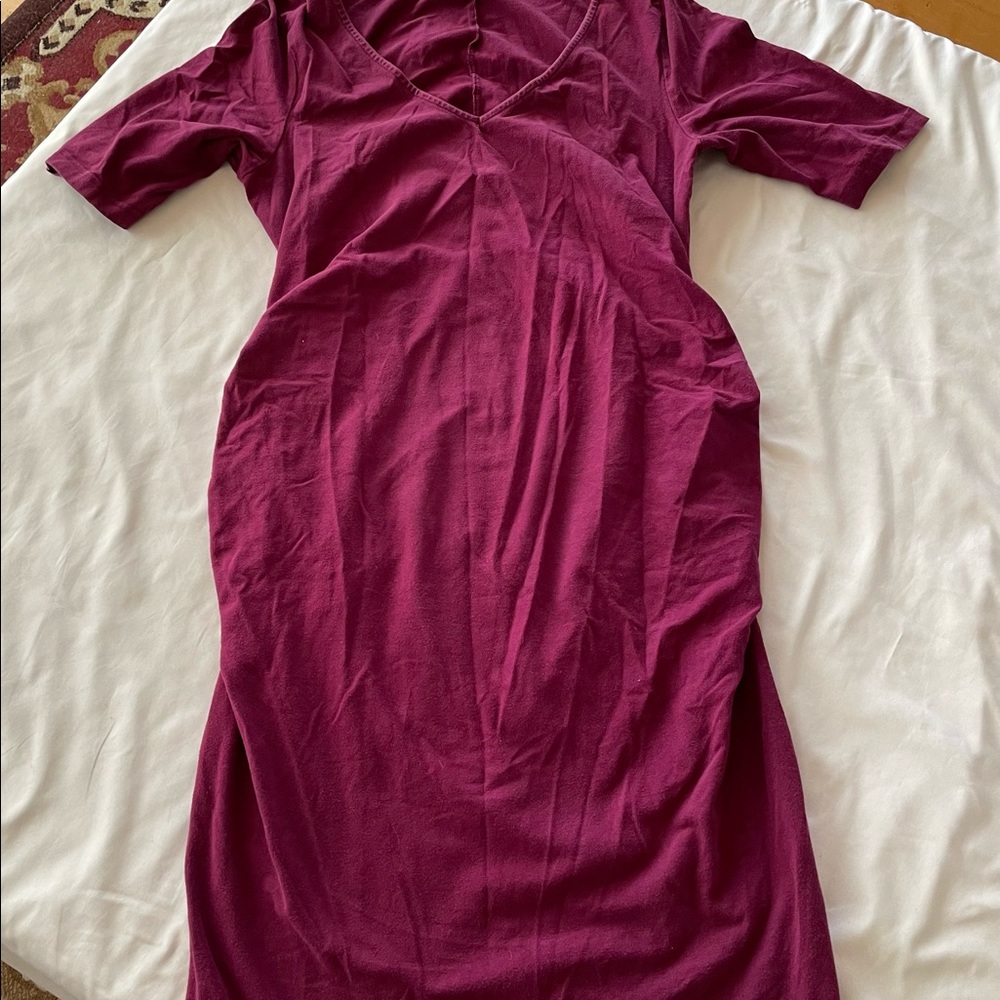 Old Navy Burgundy Maternity Dress